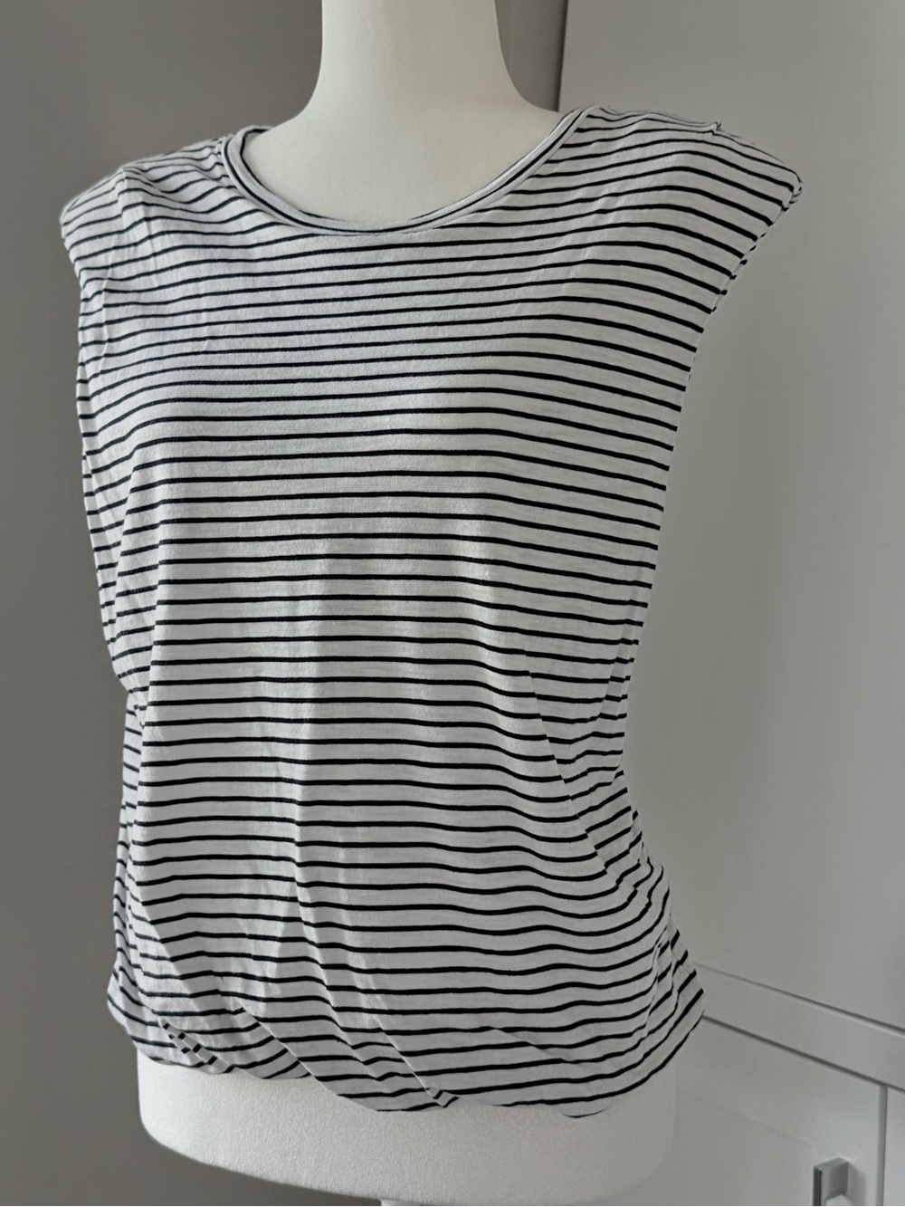 Joe's Jeans Navy & White Striped Cap-Sleeve Tank